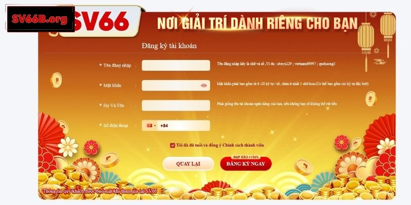Hướng dẫn chi tiết cách đăng ký SV66 trong 60 giây